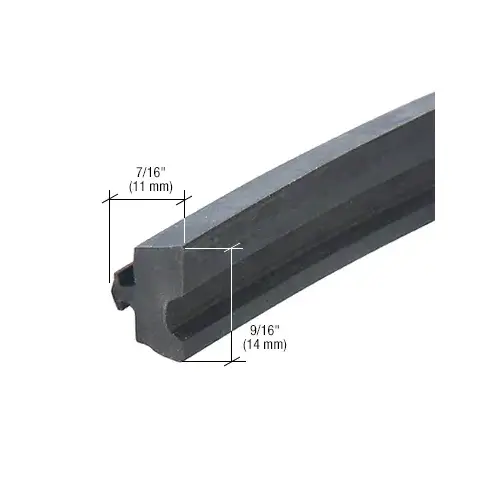 Black 7/16" EPDM Curtainwall Exterior Gasket - 250'250' Roll