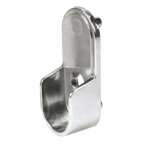 Oval Supports, Zamac Material, Dowel Mount, 3/4" Profile Height, 1-3/4" Height, 25/32" Width, Chrome Finish, Closet Hardware