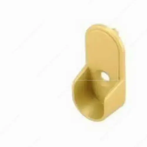 Oval Supports-Dowel, Zamac Material, Dowel Mount, 1-3/4" Height, 25/32" Width, Matte Brass Finish, Closet Hardware