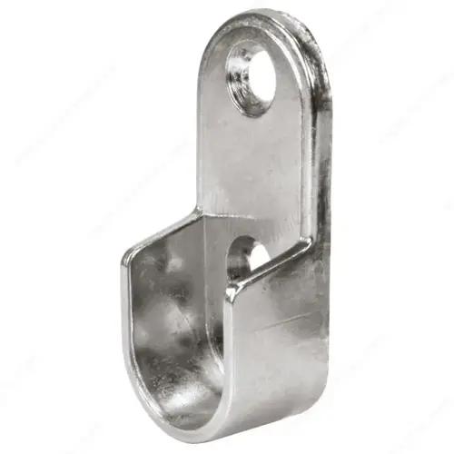 Oval Supports, Zamac Material, Screw Mount, 1-3/4" Height, 25/32" Width, Chrome Finish