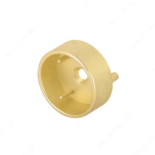 Round Doweled Support for Capped Rod Matte Brass