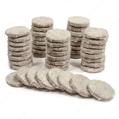 Beige Round Felt Pads