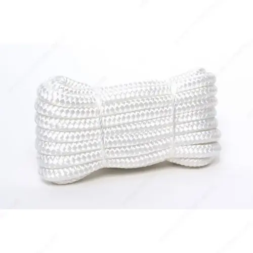 Double Diamond Braid Nylon Marine Dock Line Black