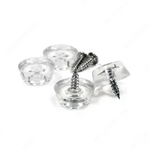 Protec 31946 Screw-On Rubber Bumpers Clear