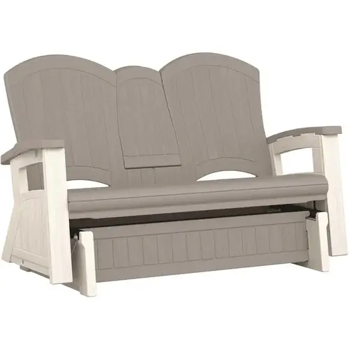 Adirondack Glider With Console - Dove Gray Adirondack Glider With Console - Dove Gray