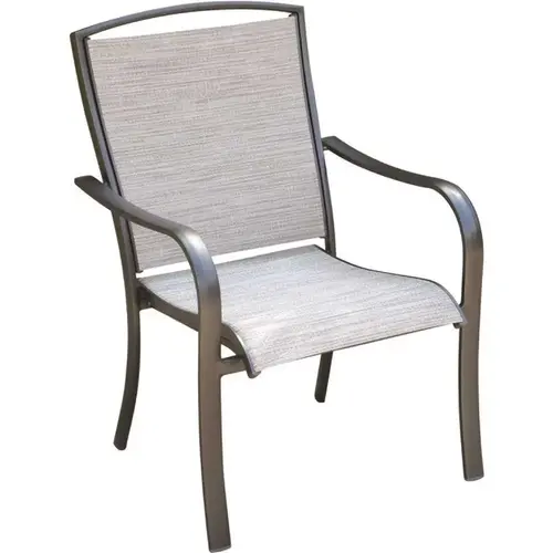 Commercial Sling Aluminum Dining Chair Gunmetal Commercial Sling Aluminum Dining Chair Gunmetal