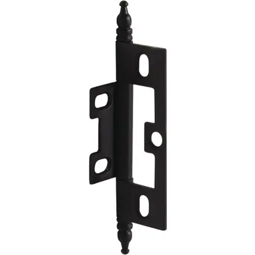 Decorative Butt Hinge, Non-Mortise, Minaret Finial For inset face frame doors, Black Decorative Butt Hinge, Non-Mortise, Minaret Finial For inset face frame doors, Black