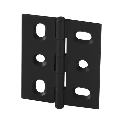 Decorative Butt Hinge, Mortise, Button Finial ELITE Solid Brass Hinge, Black Black