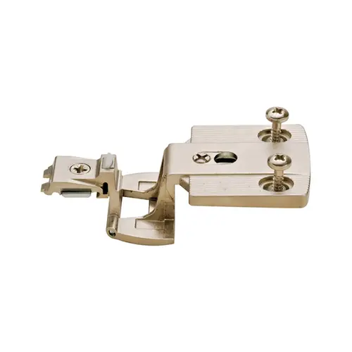 Single Pivot Institutional Hinge Arm, Aximat 300, Grade 1, with Expanding Dowels 240 degree Aximat 300, Matt nickel, half overlay, 240 degree opening angle matt, Nickel plated