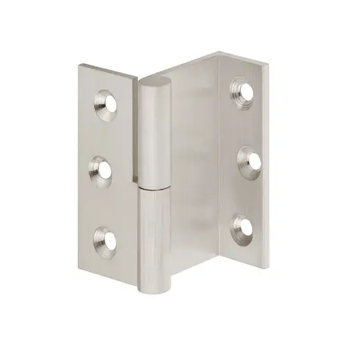 Cranked Hinge, Butting for Front-Hung Doors right Crank L1, Mounting: Right, matt nickel matt, Nickel plated Cranked Hinge, Butting for Front-Hung Doors right Crank L1, Mounting: Right, matt nickel matt, Nickel plated