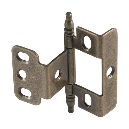 Decorative Butt Hinge, Full Wrap, Non-Mortise, Minaret Finial For inset face frame doors, Antique brass Decorative Butt Hinge, Full Wrap, Non-Mortise, Minaret Finial For inset face frame doors, Antique brass