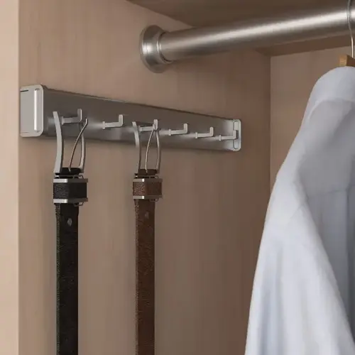 Design-R Pull-Out Belt Rack Matte Nickel Design-R Pull-Out Belt Rack Matte Nickel