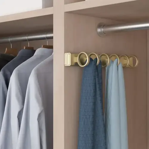 Design-R Pull-Out Scarf Rack Satin Brass Design-R Pull-Out Scarf Rack Satin Brass