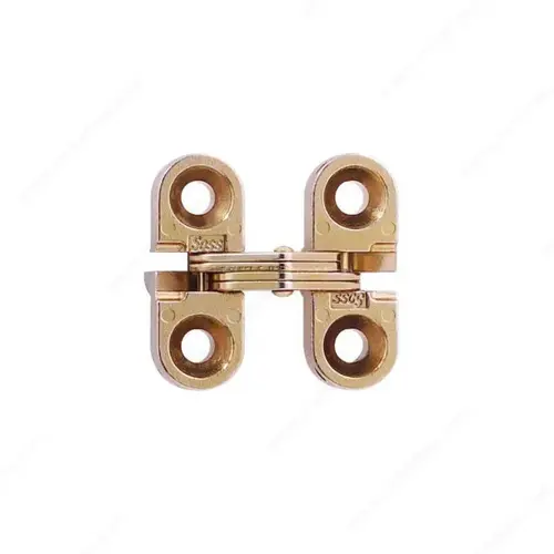 Concealed Steel Hinge - Model #100 Pair Satin Brass