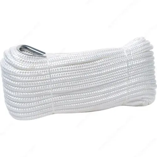 Nylon Double Diamond Braid Marine Anchor Line White