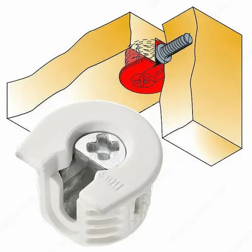 Knock-in Housing Non-Outrigger Drop-In White Knock-in Housing Non-Outrigger Drop-In White