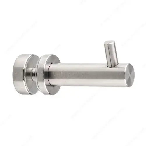 Through Glass Robe Hook Brushed Stainless Steel