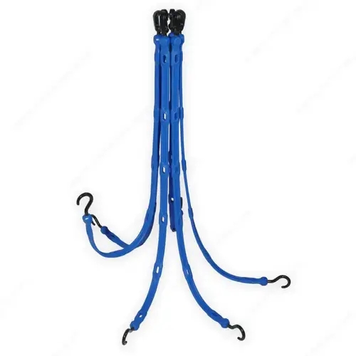 Six Arm Flex-Web Adjustable Bungee Strap Blue