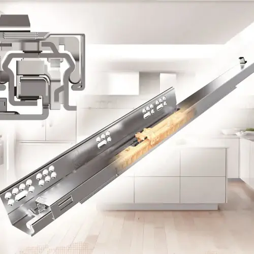 Series 828 - Full Extension Synchronized Concealed Undermount Slide with Soft-Close Pair