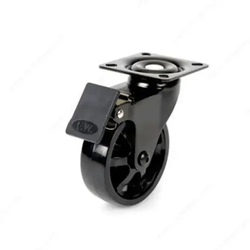 Contemporary Caster with Plastic Double Ring Contemporary Caster with Plastic Double Ring