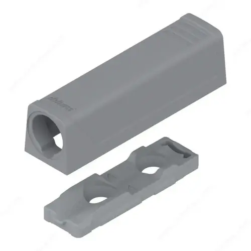 TIP-ON for door - Straight adapter plate - Short version Grey TIP-ON for door - Straight adapter plate - Short version Grey