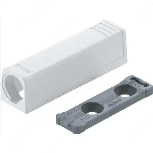 TIP-ON for door - Straight adapter plate - Short version Silk White TIP-ON for door - Straight adapter plate - Short version Silk White