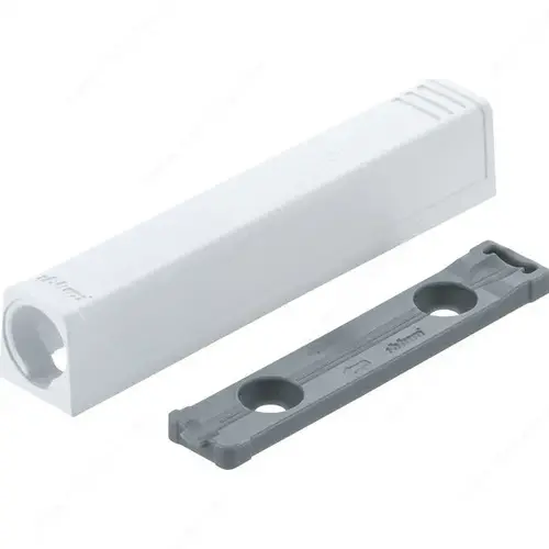 TIP-ON for door - Straight adapter plate - Long version Silk White