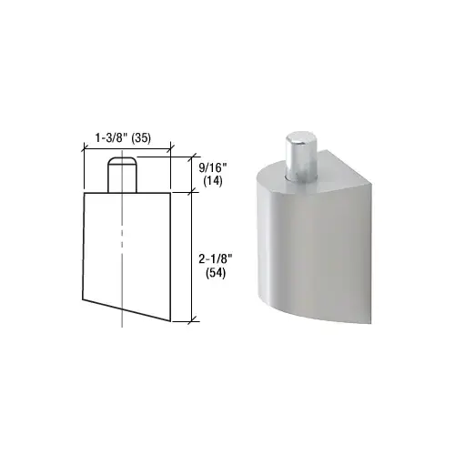 Clear Anodized Offset Pivot Top Door Portion Only