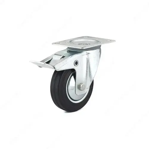 Black Rubber Casters - Medium-Duty Use Black Rubber Casters - Medium-Duty Use