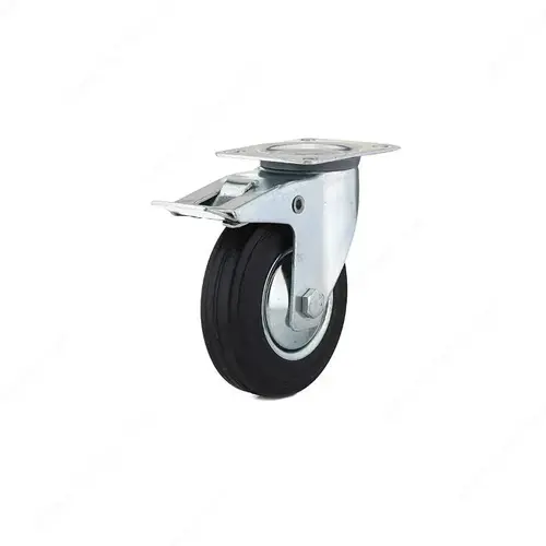 Black Rubber Casters - Medium-Duty Use Black Rubber Casters - Medium-Duty Use