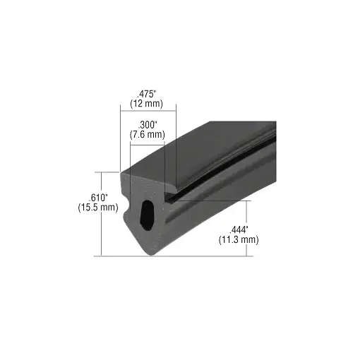 Interior Wedge Gasket - 200 ft/RL Black