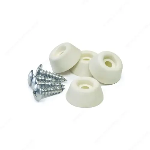 Screw-On Rubber Bumpers Almond