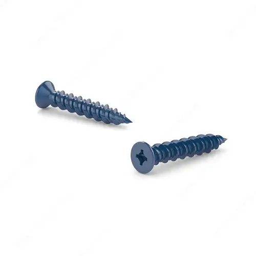 Concrete Screw with 1000 SST Coating, Flat Head, Quadrex Drive, Hi-Low Thread Concrete Screw with 1000 SST Coating, Flat Head, Quadrex Drive, Hi-Low Thread