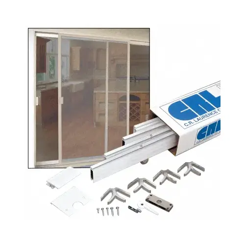 Satin Anodized 37" x 81" Heavy-Duty Extruded K.D. Sliding Screen Door Kit - 1-3/4" Frame Satin Anodized 37" x 81" Heavy-Duty Extruded K.D. Sliding Screen Door Kit - 1-3/4" Frame