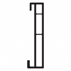 CRL-U.S. Aluminum WH80816 Gray PVC Head Thermo Isolator- 11' Stock Length