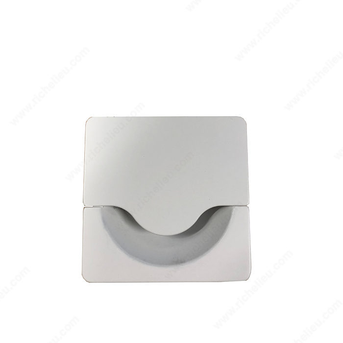 Richelieu Hardware PC2026Z869 Square Grommet with Half-Moon Opening - Rialto Limited Edition Matte White