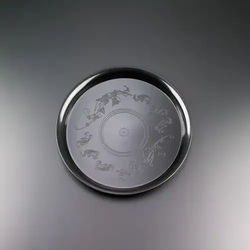 Catering Tray 12 Round Deli Mate Tray Black