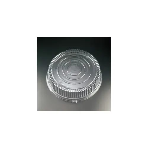 Party Tray 18 Inch Round Lid Clear, 25 Each