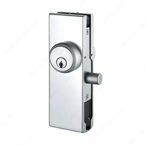 Patch Lock - Center Mount Brushed Stainless Steel Patch Lock - Center Mount Brushed Stainless Steel