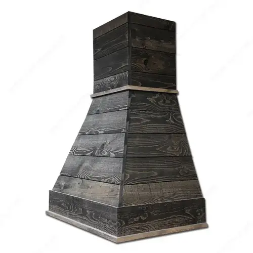 SHIPLAP Wood Chimney Hood Dark Gray SHIPLAP Wood Chimney Hood Dark Gray