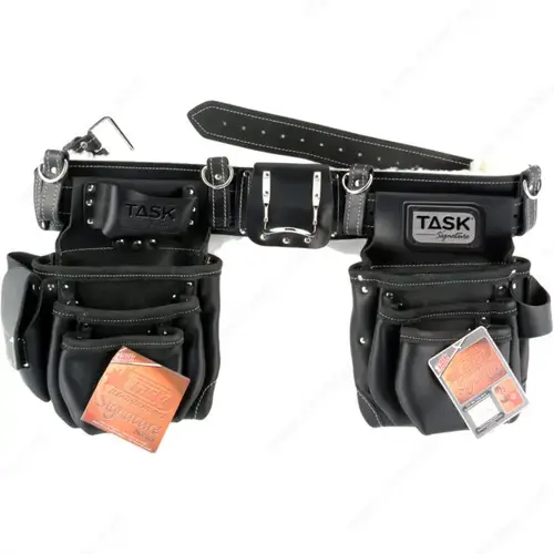 Sheepskin Lined 11 Pocket Component Apron System Black Sheepskin Lined 11 Pocket Component Apron System Black