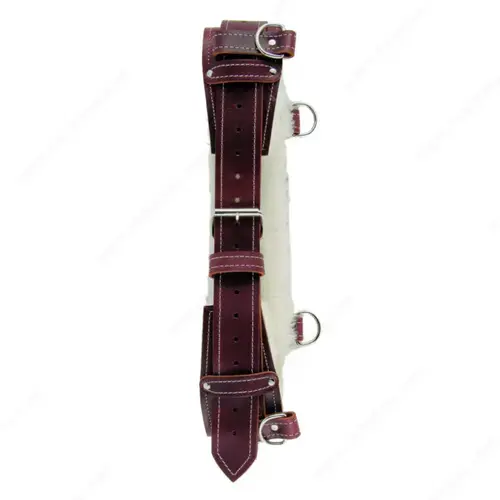 Sheepskin Lined Back Support Belt Burgundy Sheepskin Lined Back Support Belt Burgundy