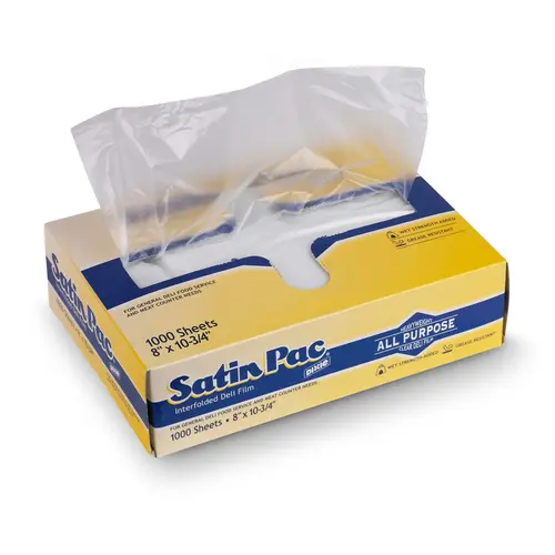 Satin Pak Deli Film Interfolded 8X10.75, 1000 Count Satin Pak Deli Film Interfolded 8X10.75, 1000 Count