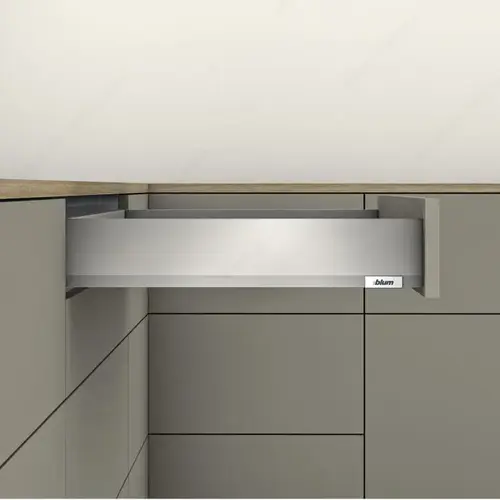MERIVOBOX BLUMOTION standard drawer M height Indium Gray