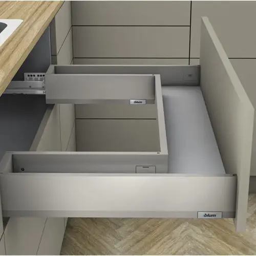 MERIVOBOX BLUMOTION U-shaped under sink drawer height M Indium Gray MERIVOBOX BLUMOTION U-shaped under sink drawer height M Indium Gray