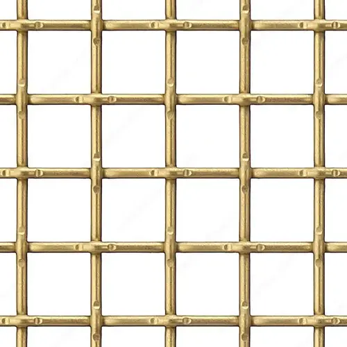 Decorative Wire Mesh - Model G Satin Brass Decorative Wire Mesh - Model G Satin Brass