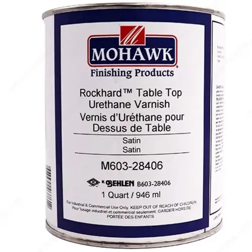 Rockhard Table Top Urethane Varnish Satin 1 Quart Rockhard Table Top Urethane Varnish Satin 1 Quart