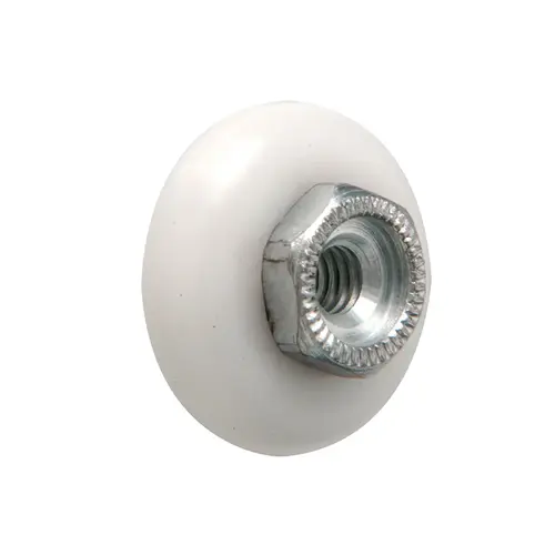 3/4" Oval Edge Nylon Ball Bearing Shower Door Roller with Threaded Hex Hub White - pack of 2 3/4" Oval Edge Nylon Ball Bearing Shower Door Roller with Threaded Hex Hub White - pack of 2