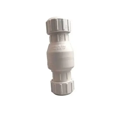 Swing Check Valve, 2"Slip White PVC 125 psi 1500 Series with Flow Control Swing Check Valve, 2"Slip White PVC 125 psi 1500 Series with Flow Control