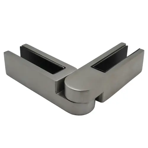 Adjustable Glass-To-Glass Bracing Clamp Brushed Stainless Adjustable Glass-To-Glass Bracing Clamp Brushed Stainless